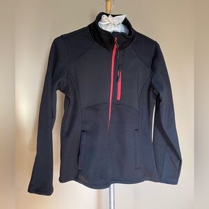 Women's Black Ski Jacket with Pink Accents